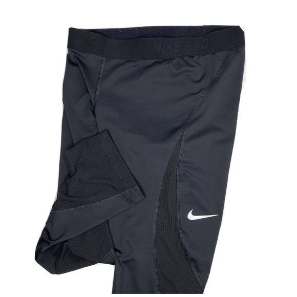 Nike Pants - Nike Pro Leggings Women M Hypercool Capris Pants Training Athletic Mesh Swoosh